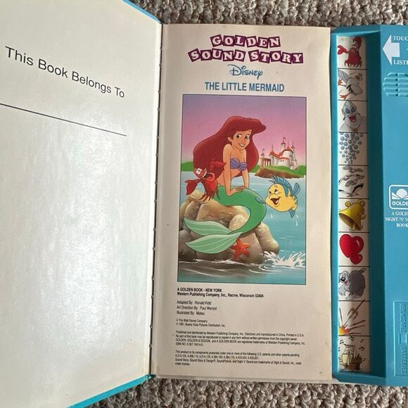 Golden Sound Story Disney The little Mermaid a golden sight n book vintage 1991 - Picture 4 of 5